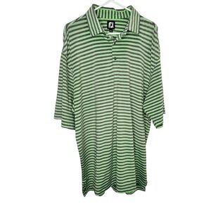 FootJoy Polo Shirt Mens XL Gray Green Short Sleeve Golf Pullover Performance H